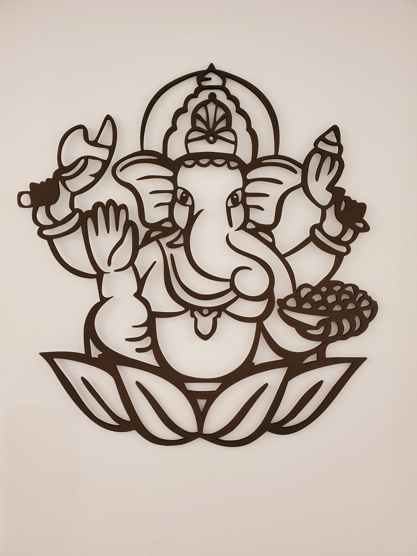 Ganesha on a Lotus Mandir Sign