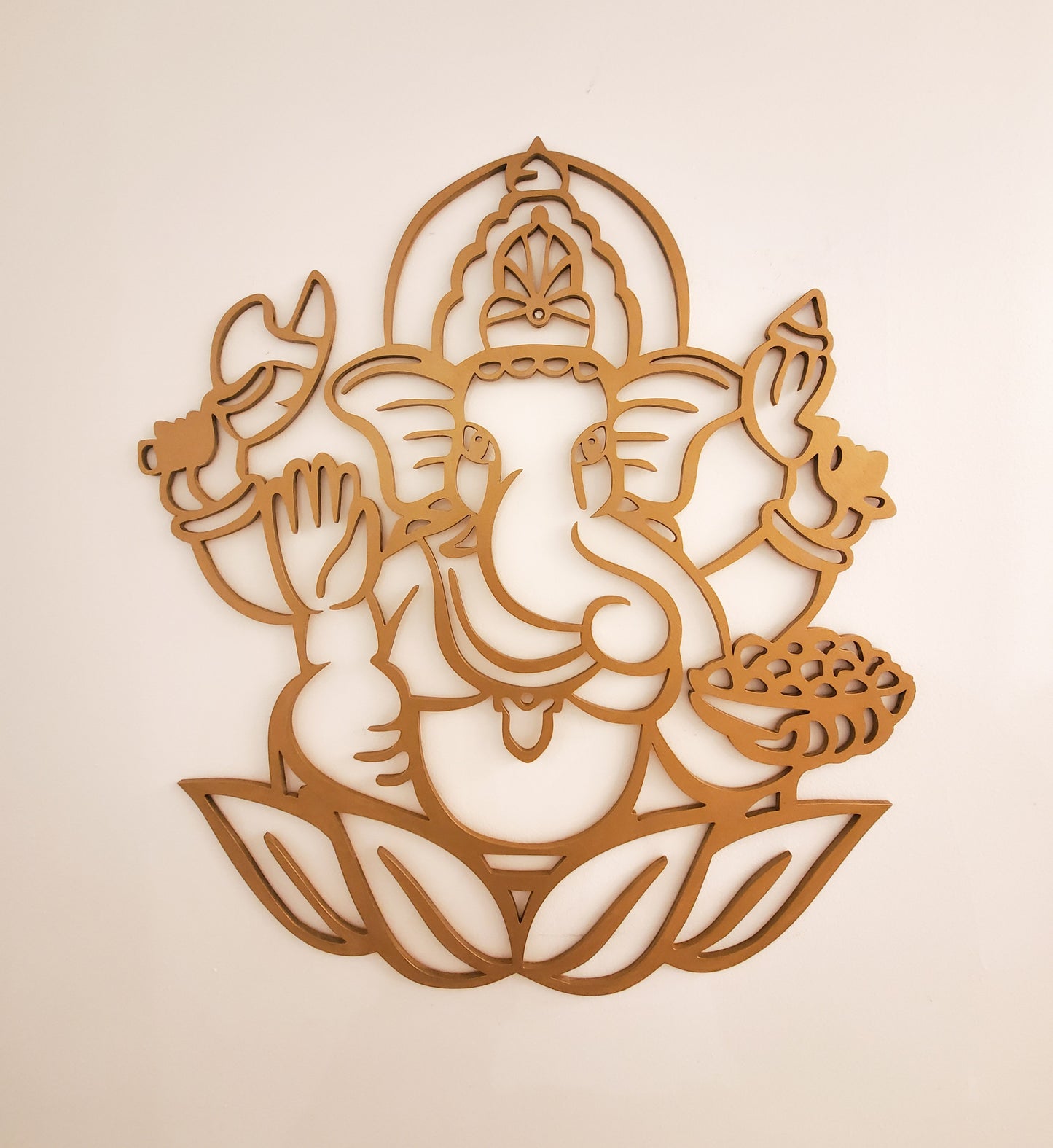 Ganesha on a Lotus Mandir Sign