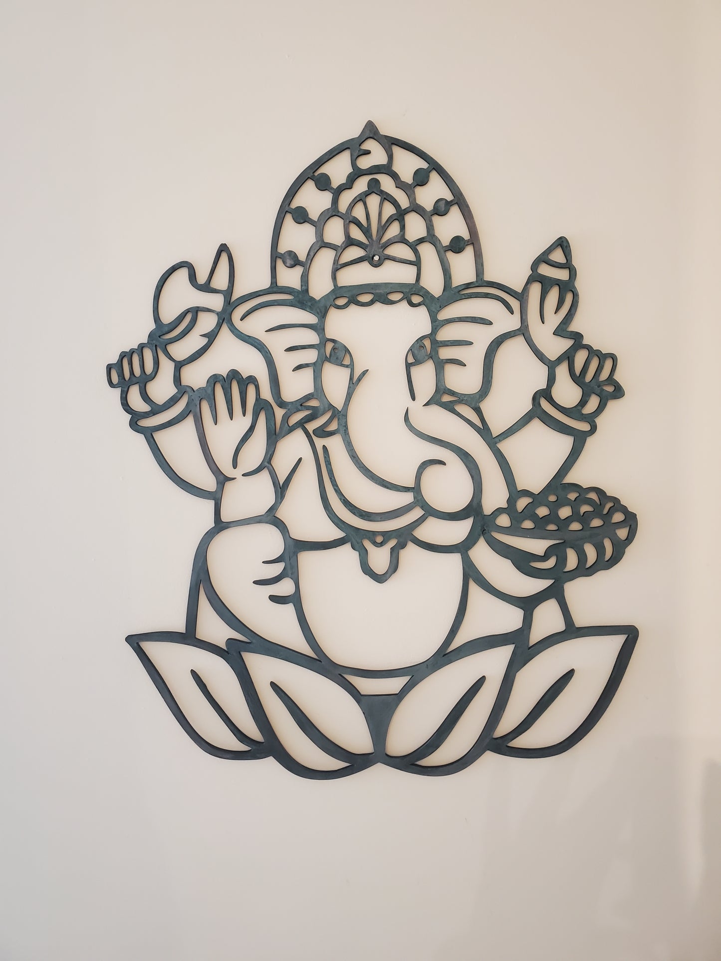 Ganesha on a Lotus Mandir Sign