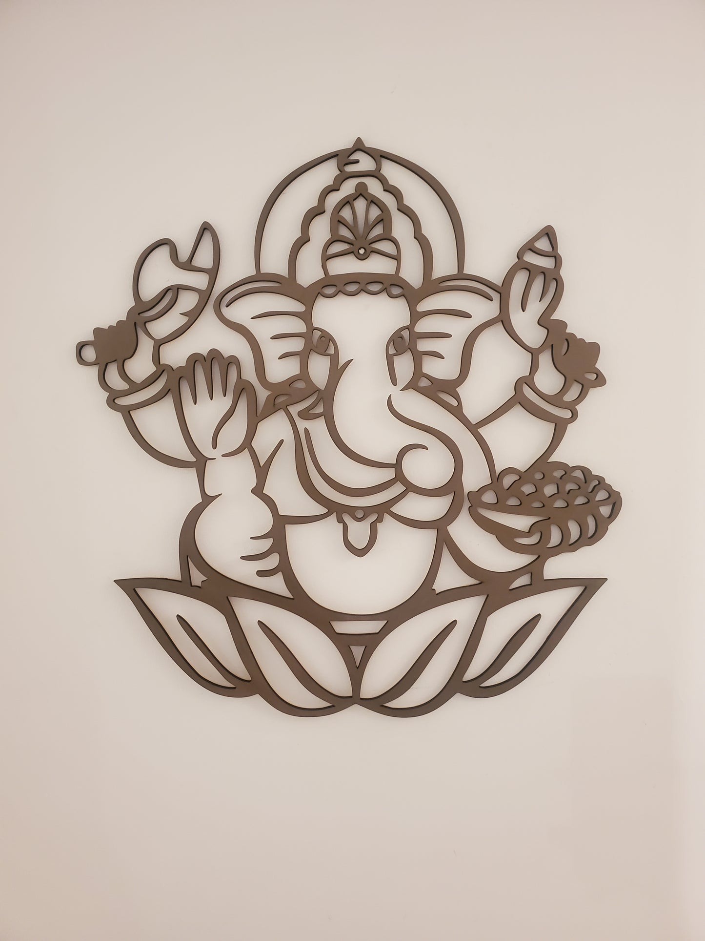 Ganesha on a Lotus Mandir Sign