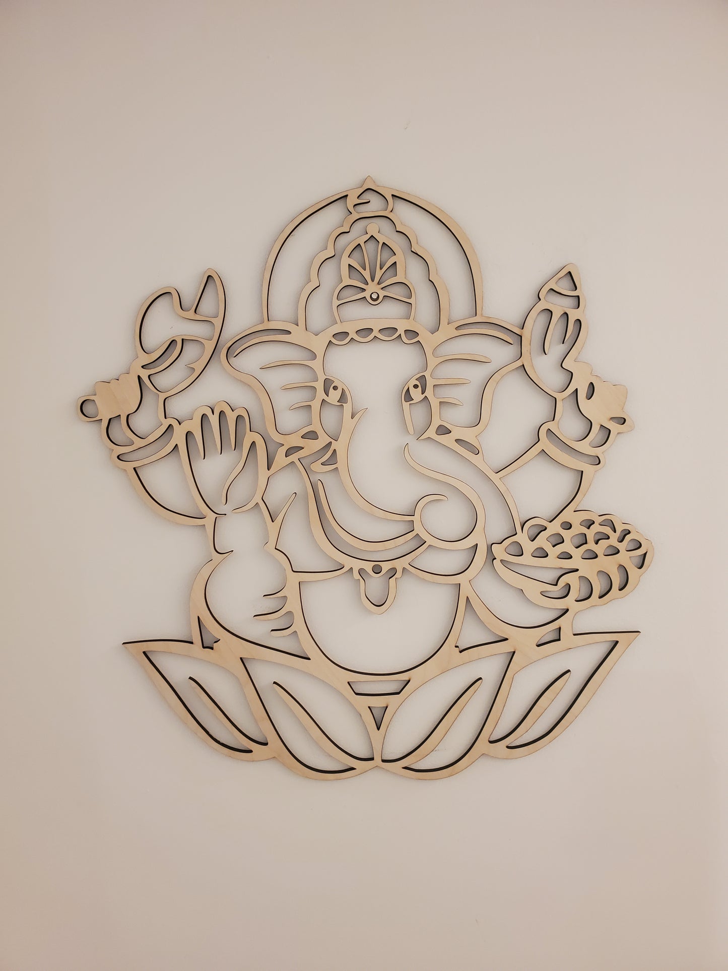 Ganesha on a Lotus Mandir Sign