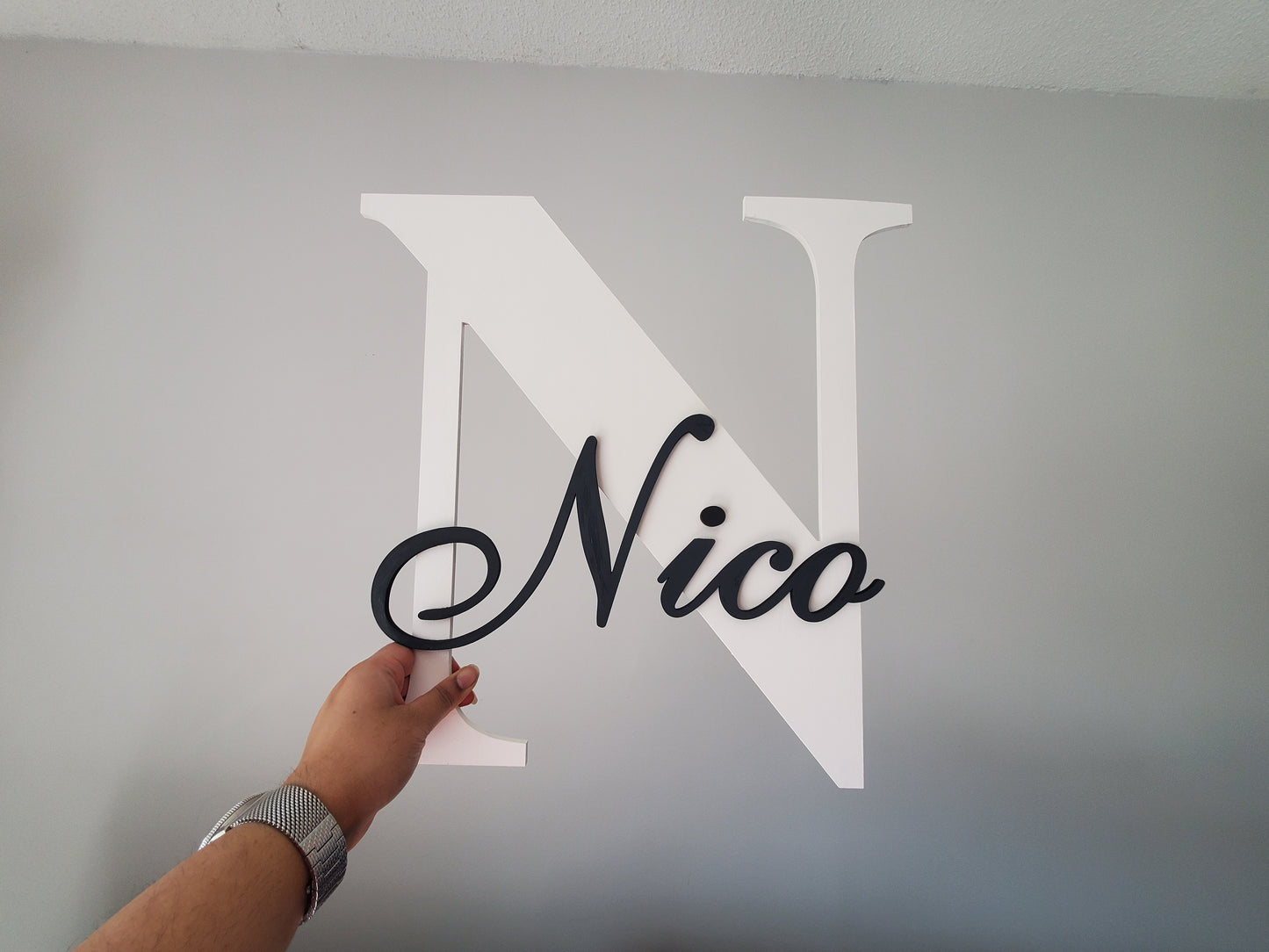 Large Letter 2 Layer Wood Name Sign