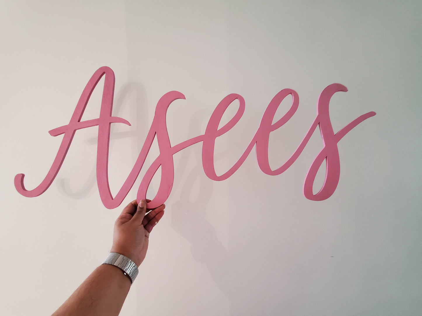 Panneau 'Asees' 36" en rose