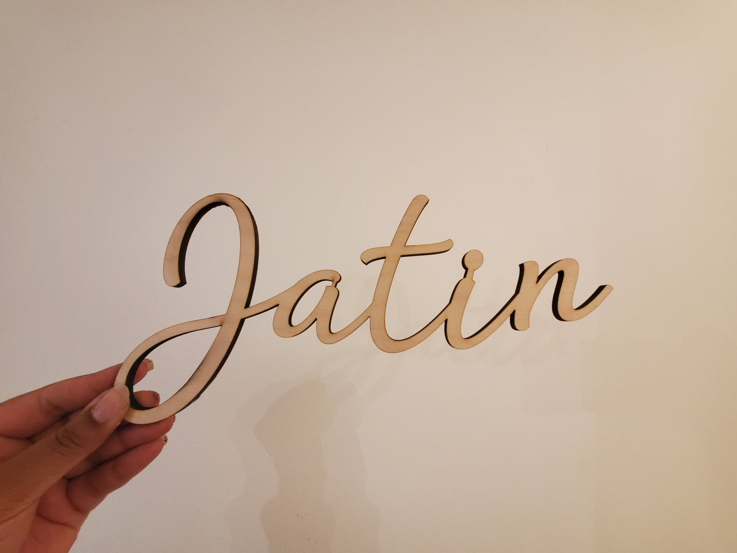 12" Custom Wood Name Wall Sign