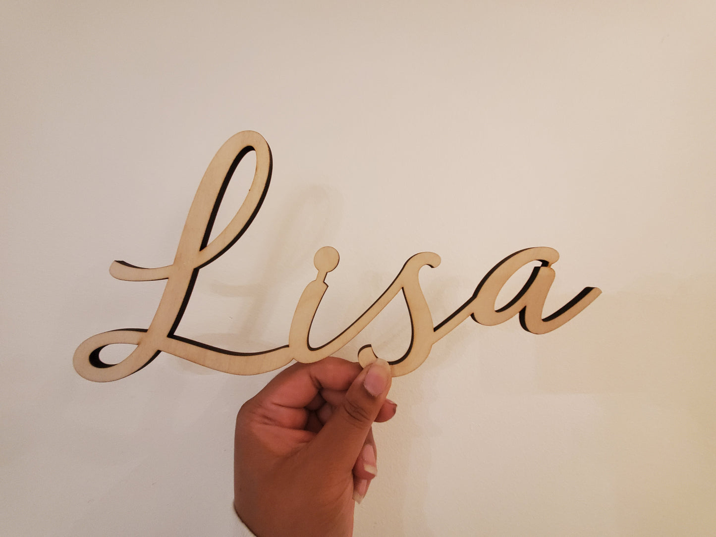 12" Custom Wood Name Wall Sign