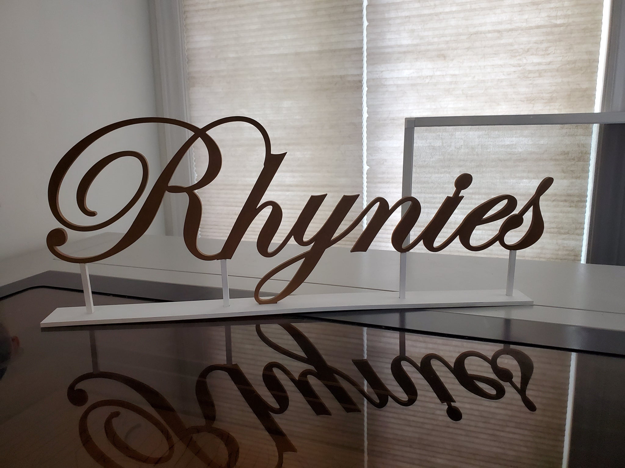 Stilted self standing signs – Char & Beam