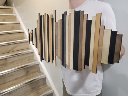 Soundwave wood art piece, Sound byte wall hanging, wood song equalizer art, custom sound or song equalizer design, Soundwave art