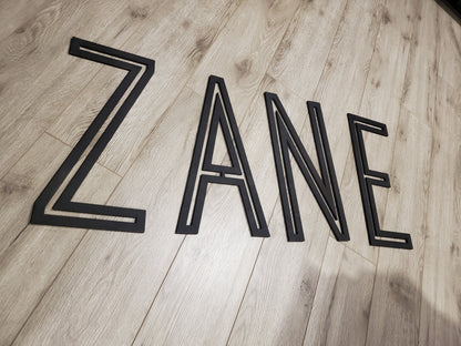 'ZANE' 30" sign in black