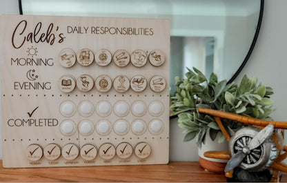 Daily Routine/Responsibilities Tracker Charts