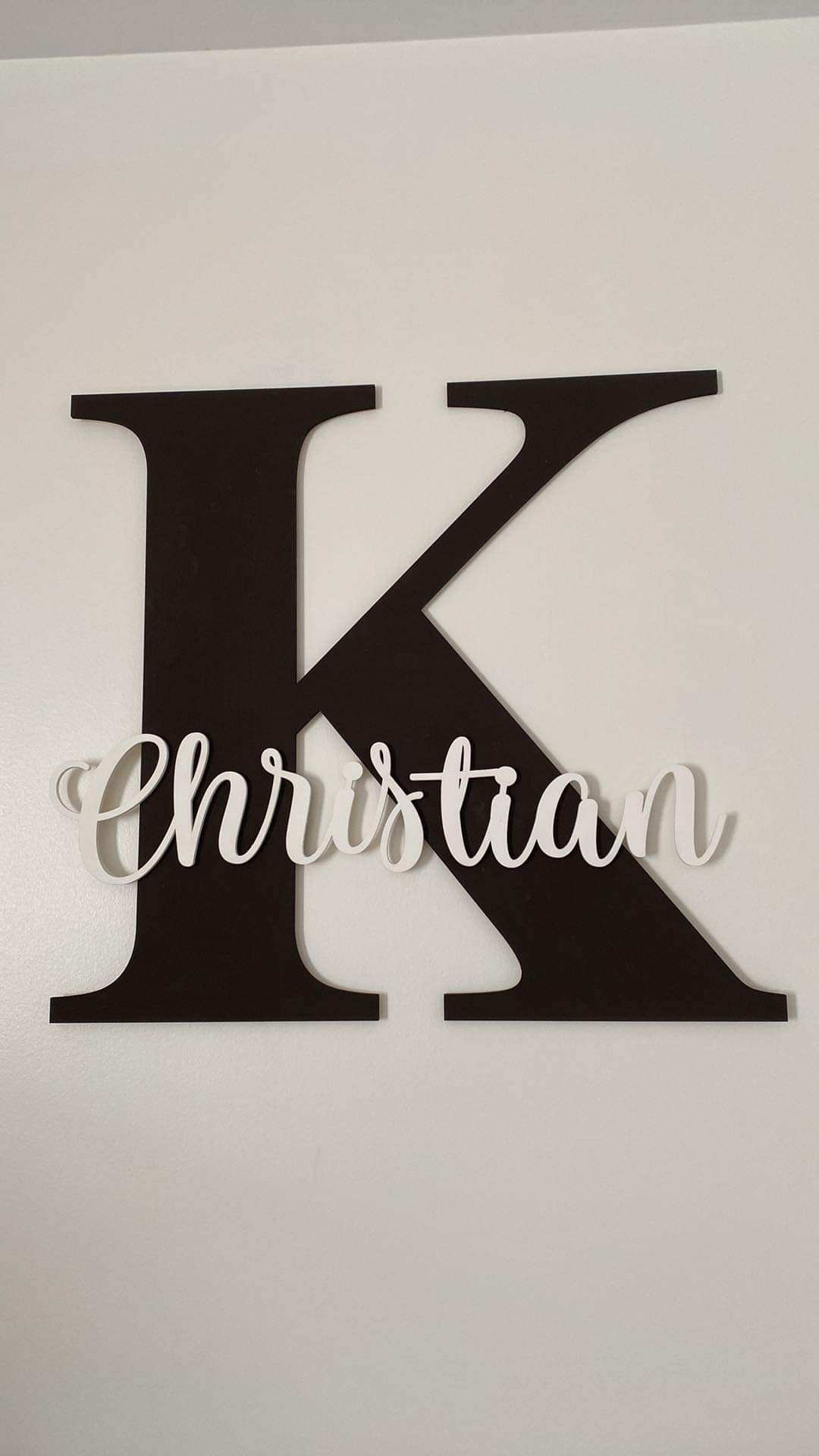 Large Letter 2 Layer Wood Name Sign